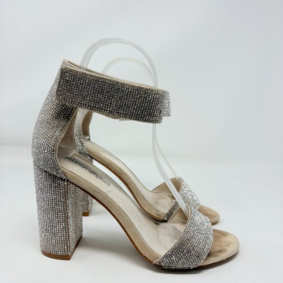 Jeffrey Campbell Lindsay Crystal Rhinestone Sparkle And Shine Heels Size 6.5 - Picture 7 of 12